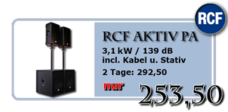 RCF PA mit 2 Bässen